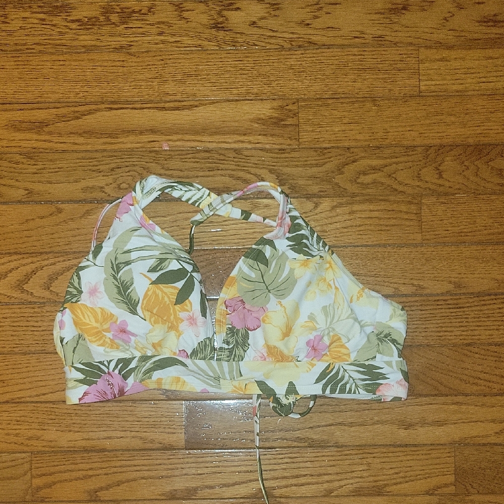 Floral Halter Bikini Top